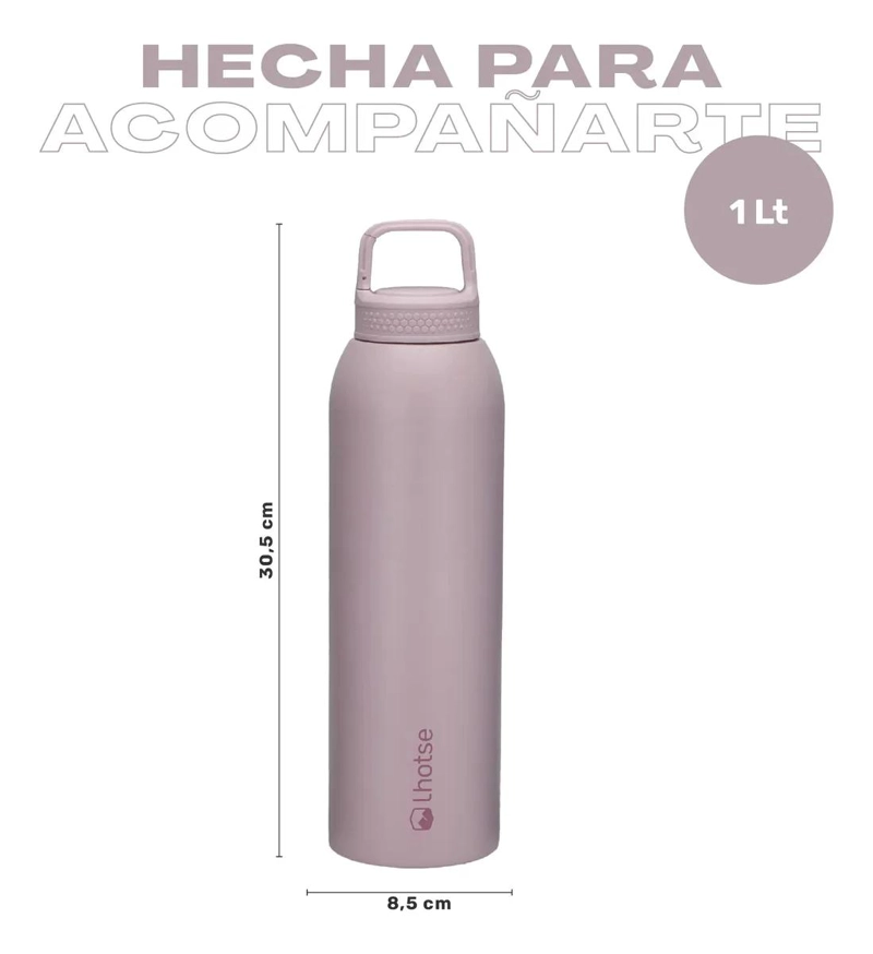 BOTELLA TE RMICA DE ACERO INOXIDABLE 1L CON 3 TAPAS INTERCAMBIABLES - 6