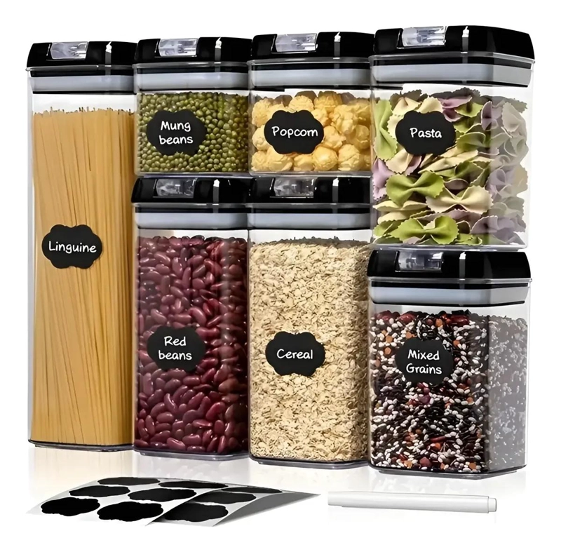 SET DE 7 CONTENEDORES HERME TICOS PARA ALIMENTOS DE COCINA - 3