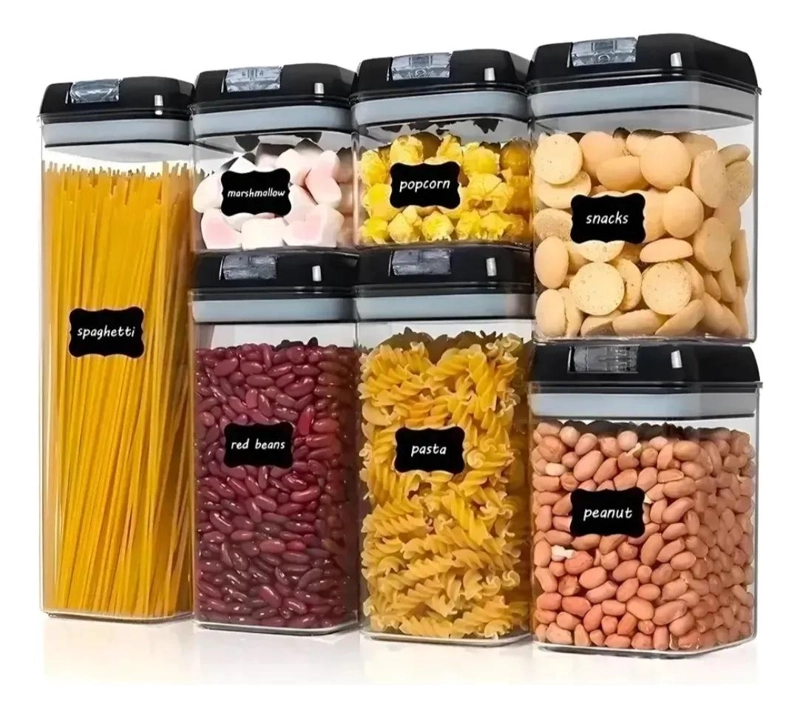 SET DE 7 RECIPIENTES ORGANIZADORES PARA COCINA Y ALACENA - 1