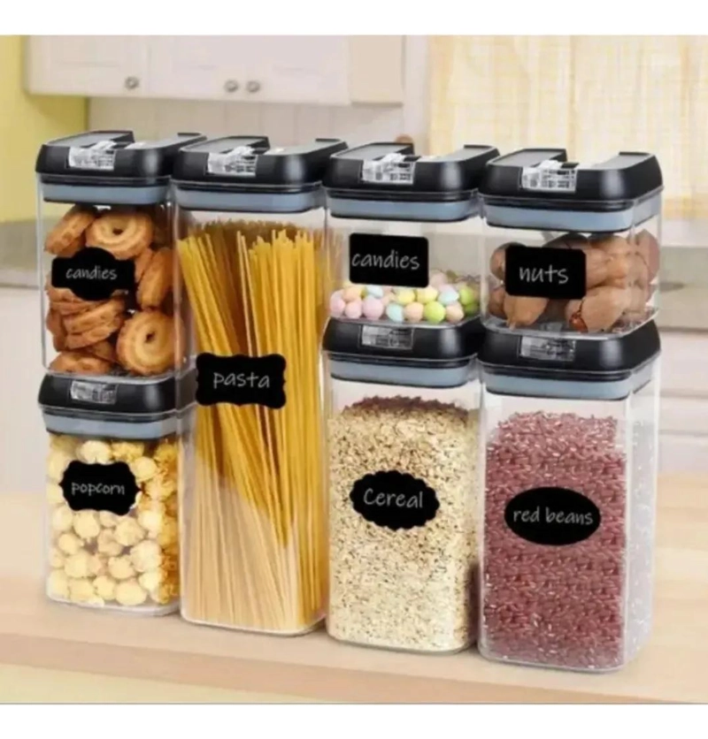 SET DE 7 RECIPIENTES ORGANIZADORES PARA COCINA Y ALACENA - 5