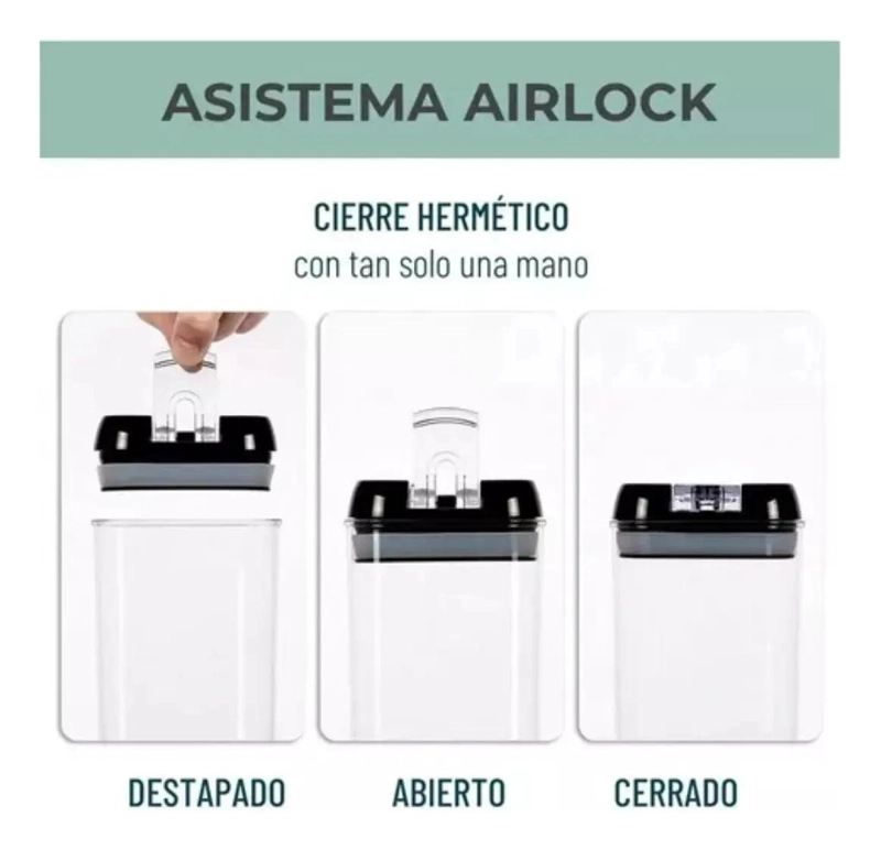 SET DE 7 CONTENEDORES ORGANIZADORES PARA ALIMENTOS CON CIERRE HERME TICO - 5