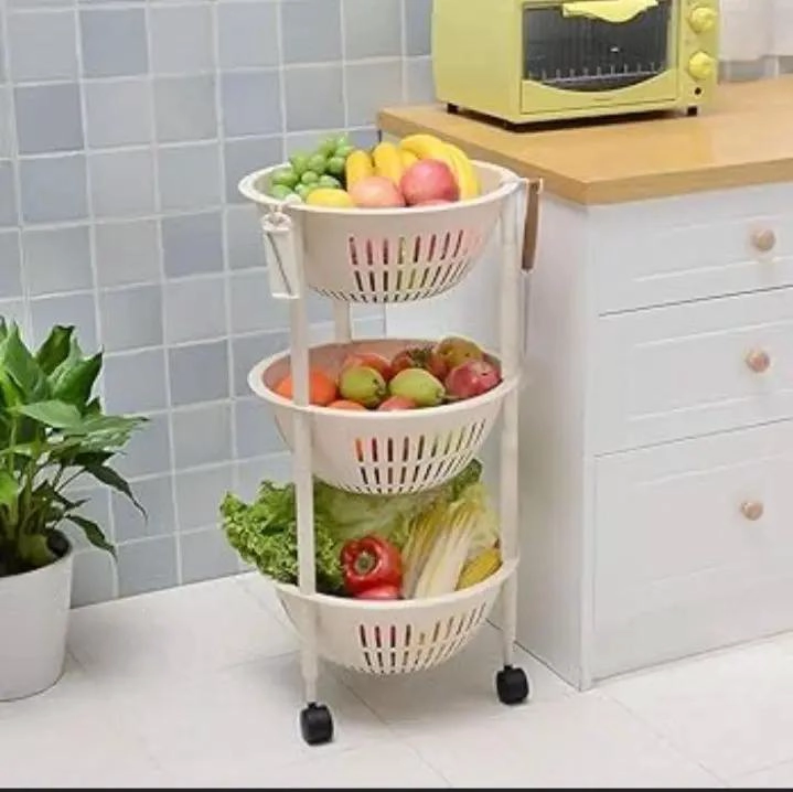 ORGANIZADOR DE COCINA MULTIUSO CON RUEDAS Y 3 NIVELES - 2