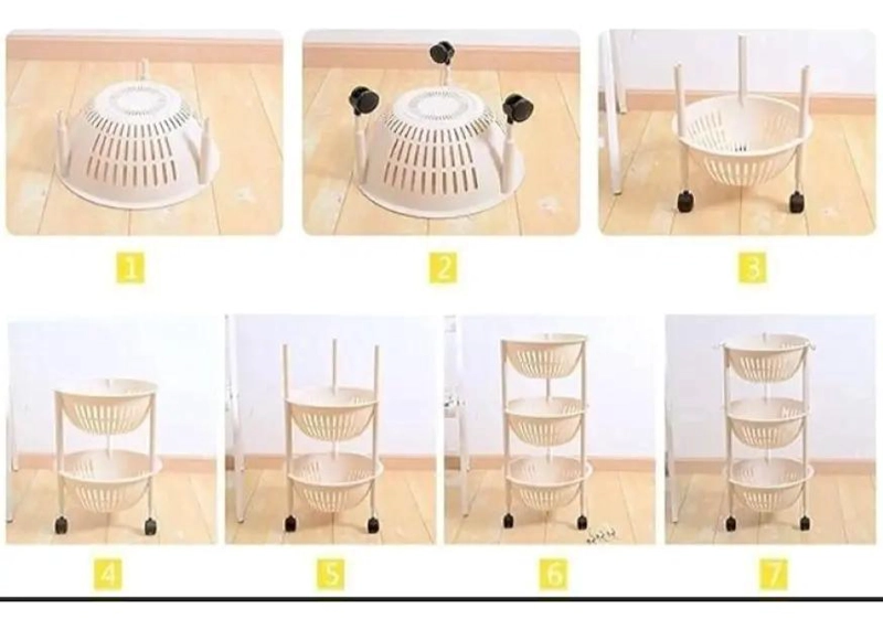 ORGANIZADOR DE COCINA MULTIUSO CON RUEDAS Y 3 NIVELES - 3