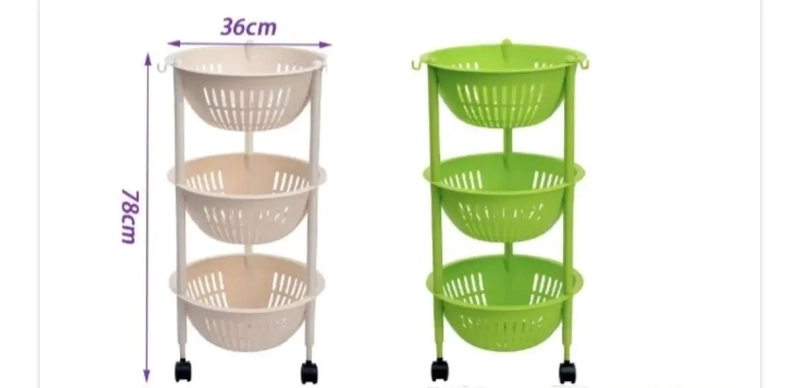 ORGANIZADOR DE COCINA MULTIUSO CON RUEDAS Y 3 NIVELES - 4