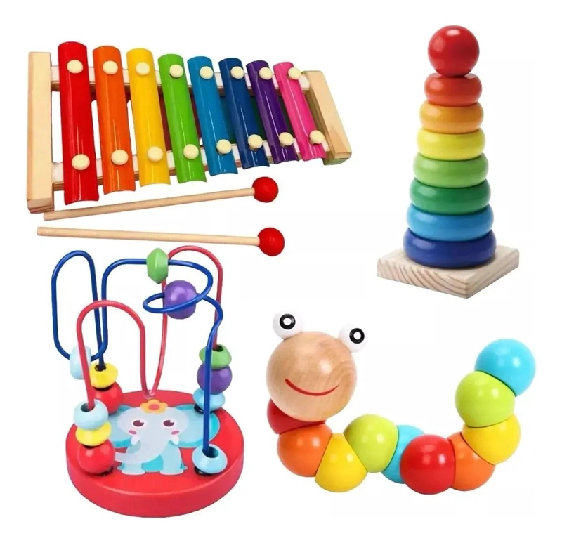 JUGUETE DIDACTICO MUSICAL DE MADERA PARA NIÑOS - 1
