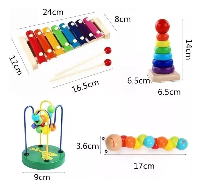 JUGUETE DIDACTICO MUSICAL DE MADERA PARA NIÑOS - 4