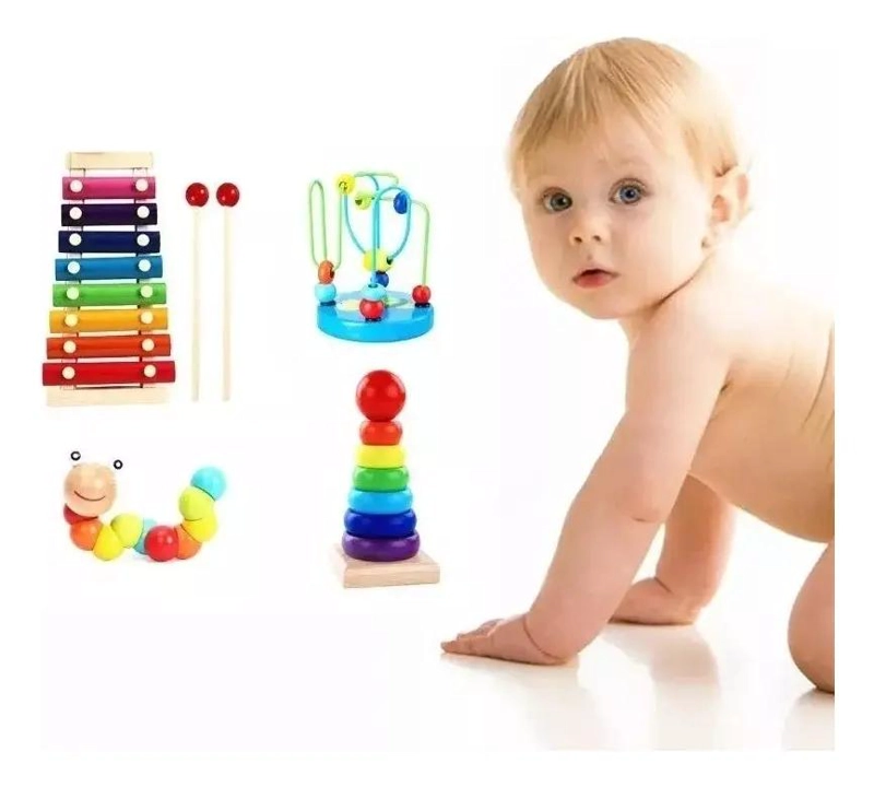JUGUETE DIDACTICO MUSICAL DE MADERA PARA NIÑOS - 6