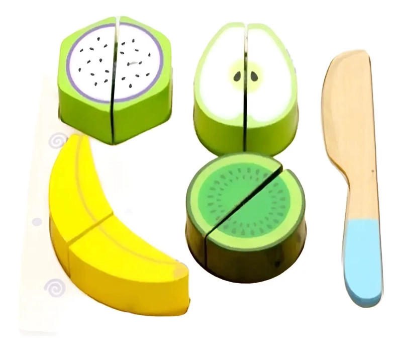COCINA INFANTIL DIDACTICA DE MADERA CON FRUTAS Y VERDURAS - 9