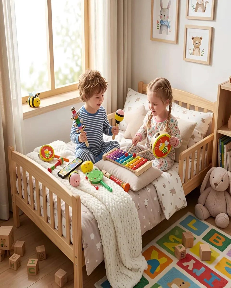 SET MUSICAL INFANTIL DE MADERA PARA APRENDIZAJE Y DIVERSION - 5