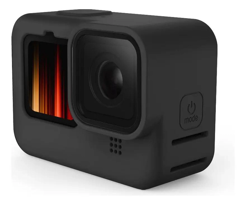 FUNDA DE SILICONA CON TAPA Y CORREA PARA CAMARA DE ACCION - 6