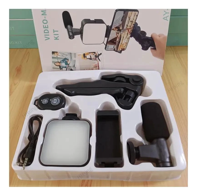 KIT DE GRABACION CON MICROFONO, LUZ Y TRIPODE PARA CONTENIDO - 5