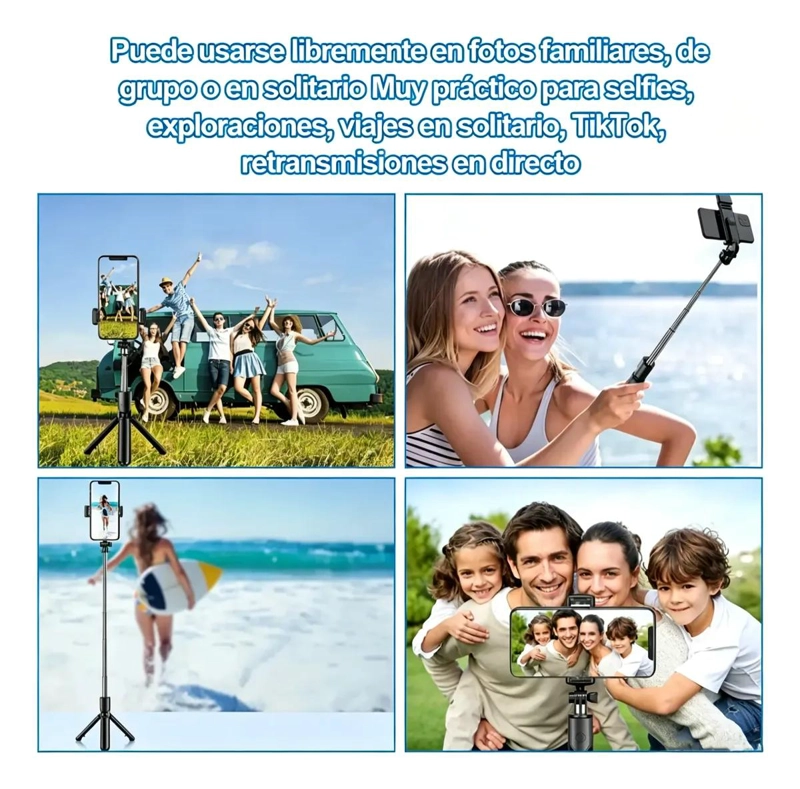 TRIPODE PARA CELULAR Y PALO SELFIE ESTABILIZADOR 170 CM - 2