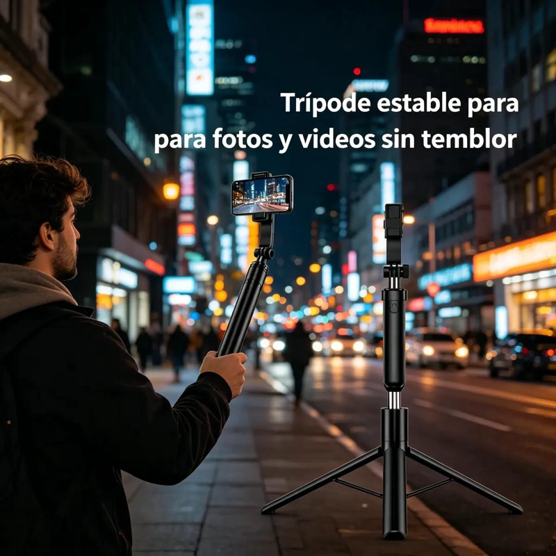 TRIPODE PARA CELULAR Y PALO SELFIE ESTABILIZADOR 170 CM - 6