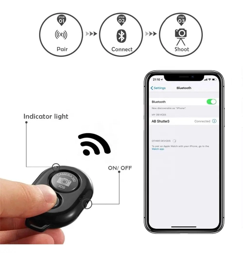 TRIPODE PORTATIL PARA CAMARAS Y TELE FONOS CON CONTROL BLUETOOTH - 9