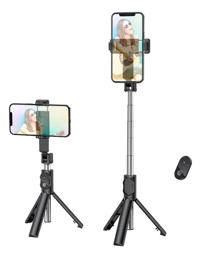 TRIPODE SELFIE BLUETOOTH AJUSTABLE PARA MOVILES Y CAMARAS - 2