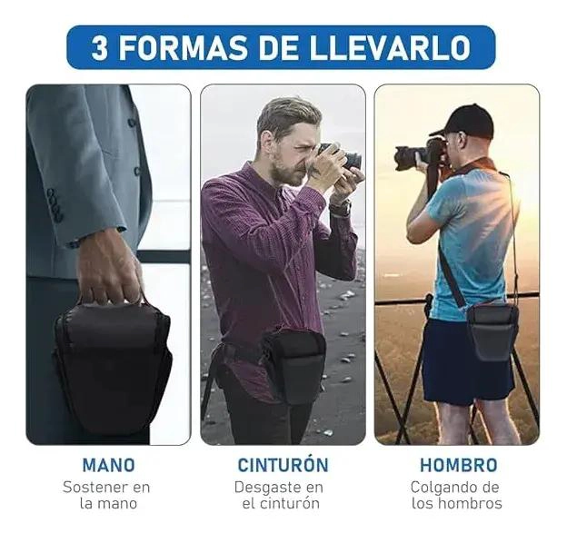 BOLSO PARA CAMARAS LENTE DSLR COMPACTO Y ELEGANTE - 6