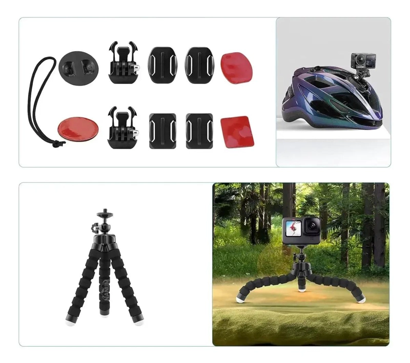 KIT COMPLETO DE ACCESORIOS PARA CAMARAS DE ACCION - 8