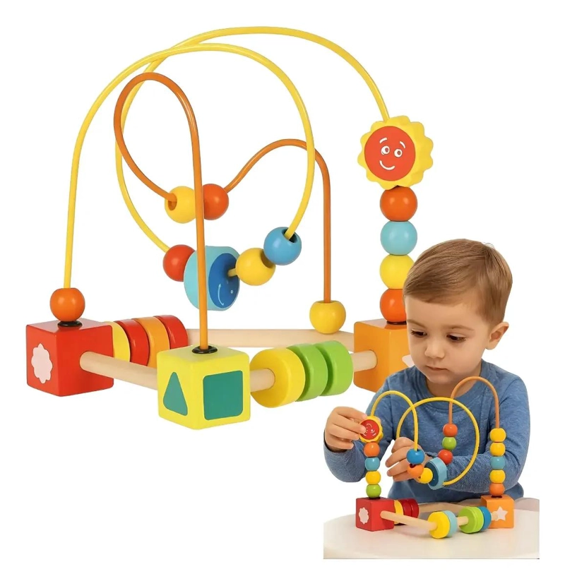 BLOQUES DE MADERA DIDACTICOS PARA DESARROLLO INFANTIL - 1