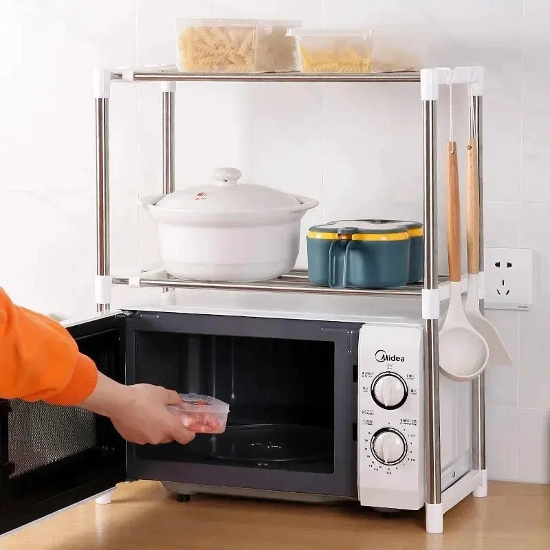 ESTANTE DE COCINA ORGANIZADOR PARA MICROONDAS Y UTENSILIOS - 4