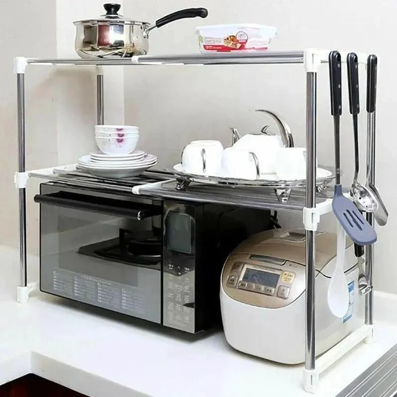 ESTANTE DE COCINA ORGANIZADOR PARA MICROONDAS Y UTENSILIOS - 8