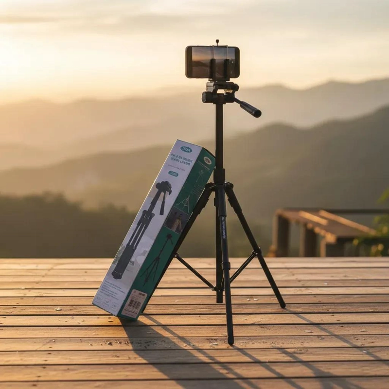 TRIPODE AJUSTABLE PARA CAMARA Y SMARTPHONE CON ESTABILIDAD - 6