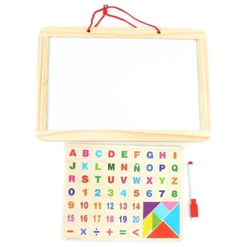 PIZARRA DIDACTICA DE MADERA PARA NIÑOS CON TANGRAMA - 2