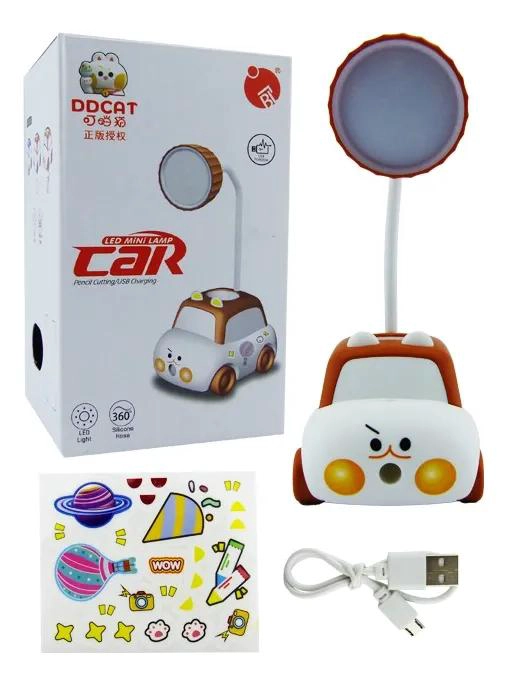 LAMPARA LED INFANTIL CON PORTA LAPIZ Y SACAPUNTAS - 4