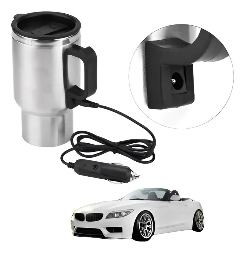 VASO TAZA TERMO PORTATIL DE ACERO INOXIDABLE PARA AUTO - 4