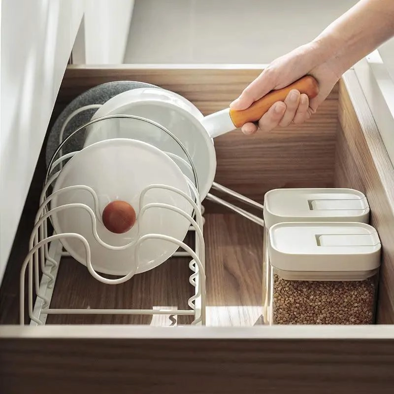 ESTANTE ORGANIZADOR DE COCINA PARA OLLAS Y SARTENES - 6