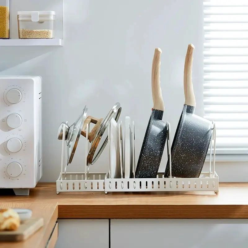 ESTANTE ORGANIZADOR DE COCINA PARA OLLAS Y SARTENES - 8