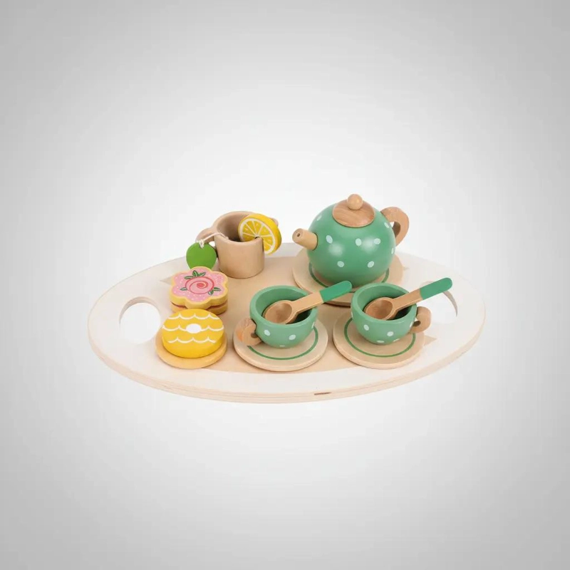 JUEGO DE TE  DE MADERA PARA NIÑOS JUGUETE DIDACTICO - 2