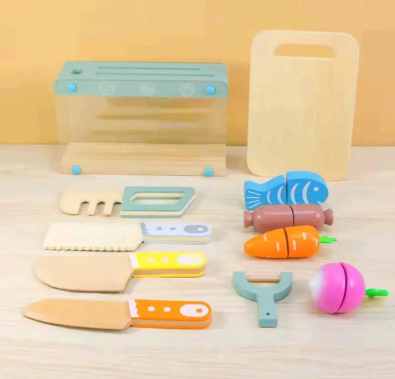 SET DE ACCESORIOS DE COCINA PARA NIÑOS EN MADERA - 1