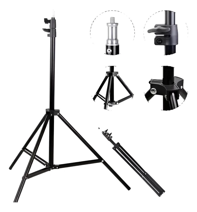 TRIPODE DE ALUMINIO DE 2 METROS PARA CAMARA Y LUZ - 1