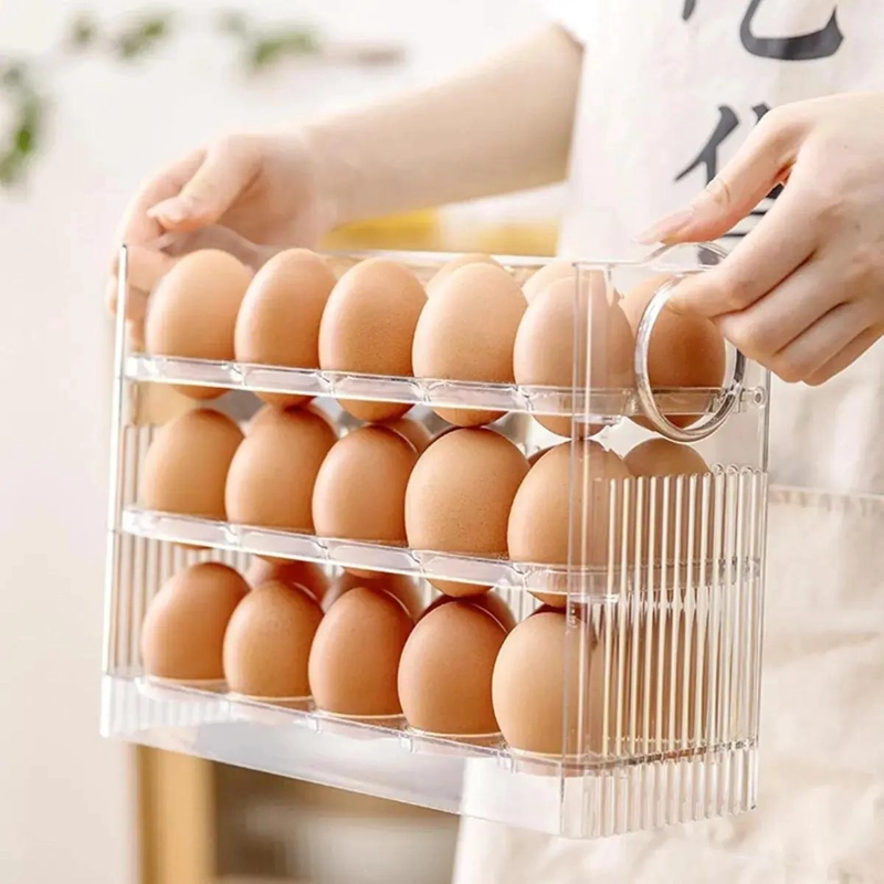 ORGANIZADOR DE HUEVOS CON 3 NIVELES Y TEMPORIZADOR INTEGRADO - 5