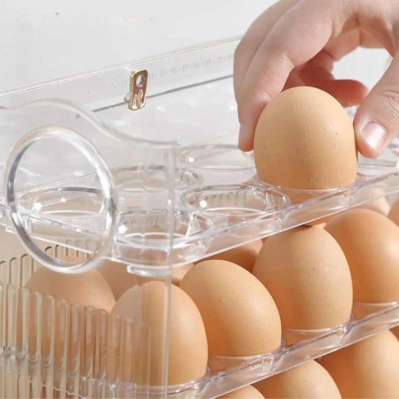 ORGANIZADOR DE HUEVOS CON 3 NIVELES Y TEMPORIZADOR INTEGRADO - 8