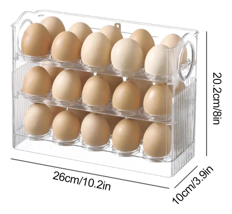 ORGANIZADOR DE HUEVOS CON 3 NIVELES Y TEMPORIZADOR INTEGRADO - 9