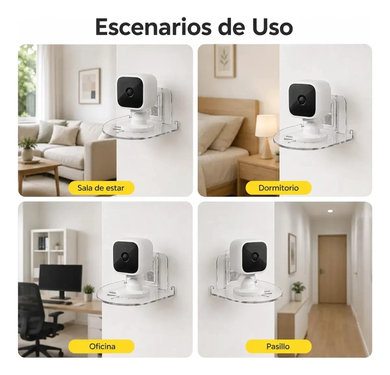 SOPORTE ESTABLE PARA CAMARA DE VIGILANCIA SIN TALADROS - 6