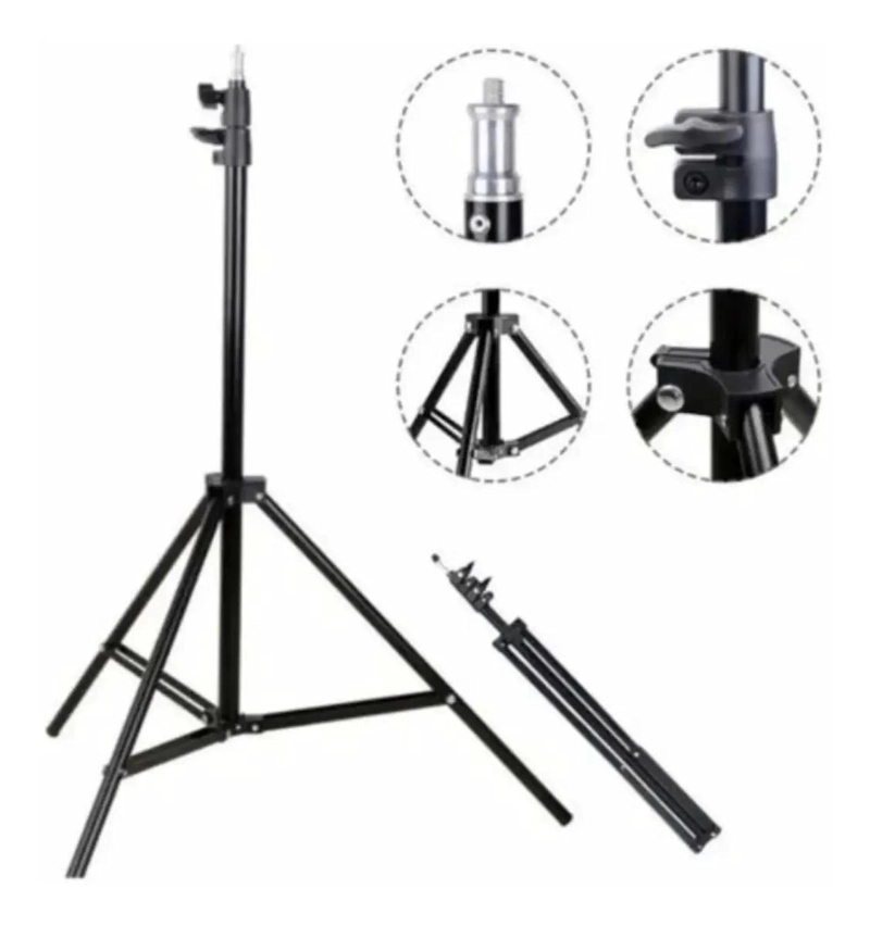 TRIPODE DE ALUMINIO DE 2 METROS PARA CAMARA Y LUZ - 2