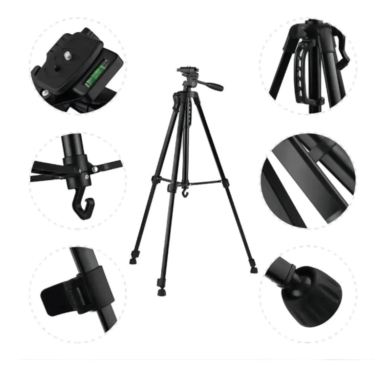 TRIPODE PROFESIONAL PARA CELULAR Y CAMARA CON ADAPTADOR - 8