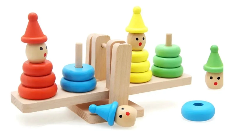 JUGUETE DIDACTICO DE BALANCE PARA NIÑOS EN COLOR BEIGE - 1