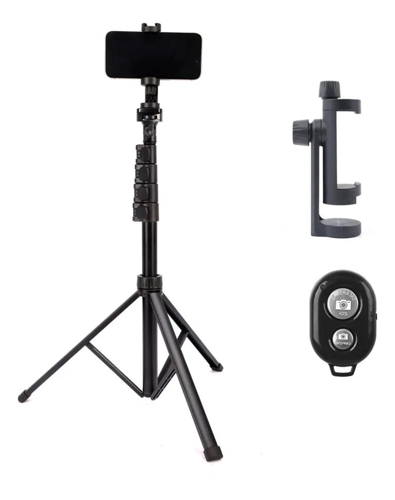 TRIPODE PLEGABLE DE ALUMINIO PARA SMARTPHONE CON CONTROL REMOTO - 1
