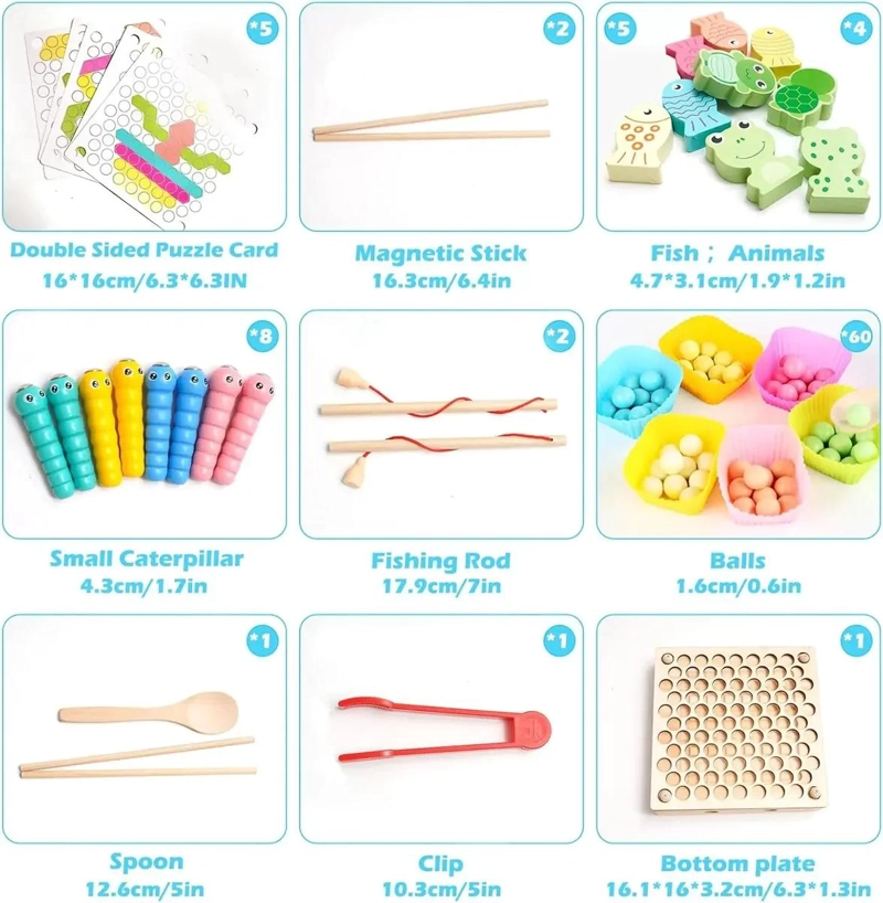 JUEGO DIDACTICO DE PESCA MAGNE TICA Y CLASIFICACION 4 EN 1 - 5