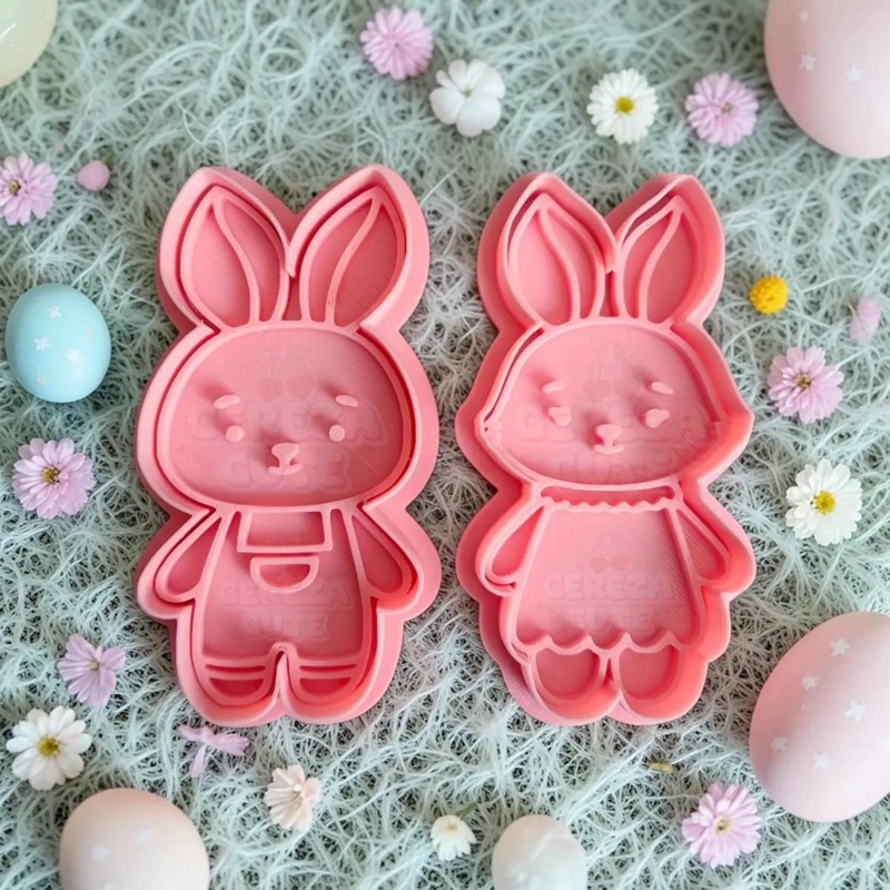 CORTADORES Y SELLOS DE GALLETA CONEJOS PARA PASCUA - 2