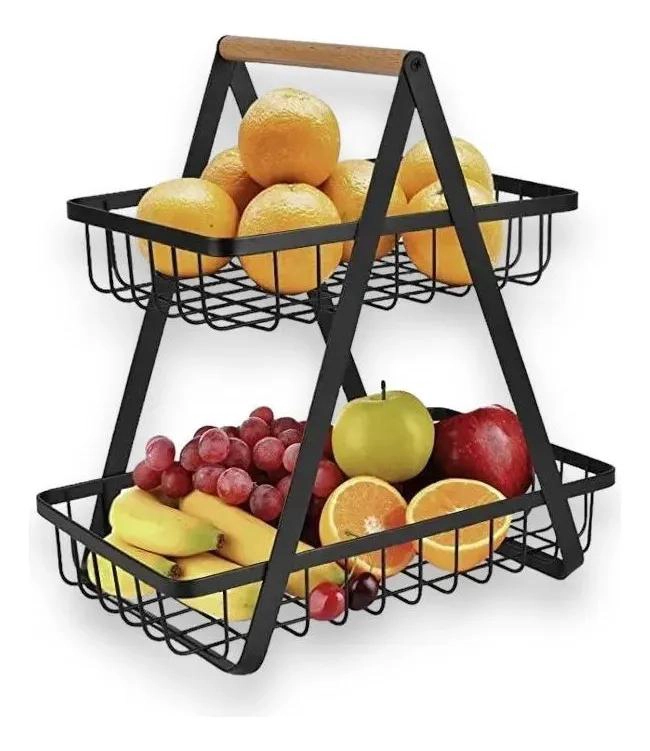 CANASTA ORGANIZADORA DE FRUTAS Y VERDURAS DE 2 NIVELES - 1