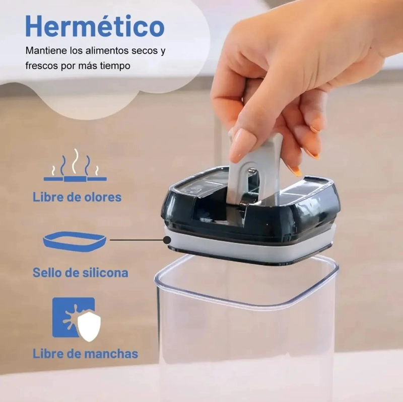 SET DE 7 CONTENEDORES ORGANIZADOR DE ALIMENTOS HERME TICOS - 3