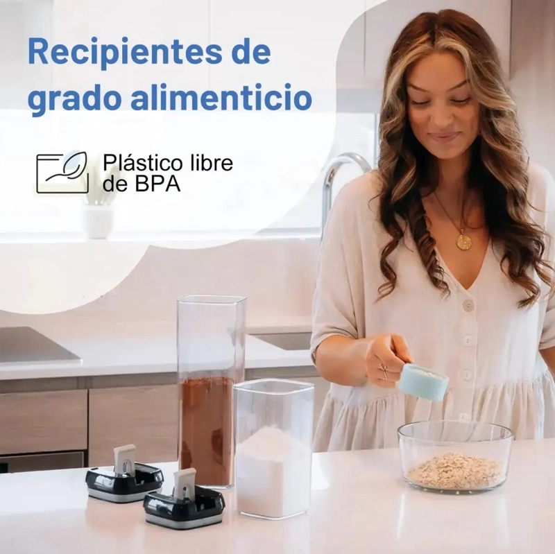 SET DE 7 CONTENEDORES ORGANIZADOR DE ALIMENTOS HERME TICOS - 4
