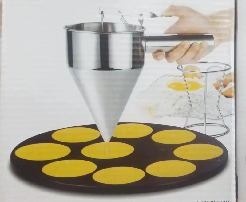DISPENSADOR DE MASA PARA PANQUEQUES DE ACERO INOXIDABLE 1.2L - 6