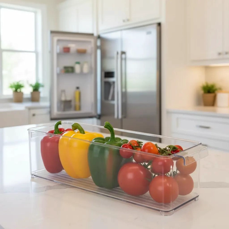 CONTENEDOR ORGANIZADOR PARA REFRIGERADOR CON TAPA PRACTICA - 1