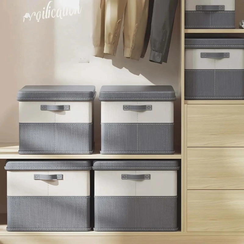 CAJA ORGANIZADORA PLEGABLE PARA ROPA Y JUGUETES 44X30X29 CM - 7