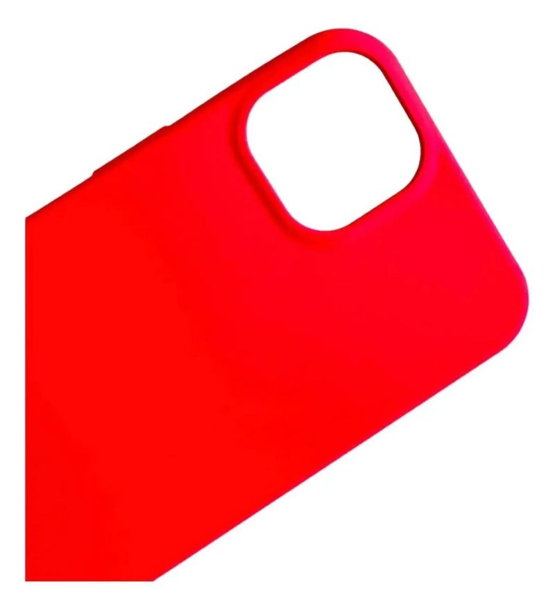FUNDA DE SILICONA ROSA CHICLE PARA IPHONE 13 CON PROTECCION - 1